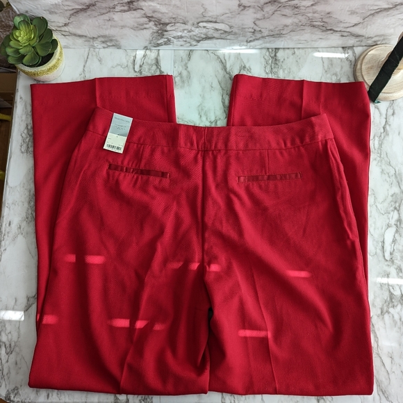Women's Plus Size Red Worthington Dress Pants Size 16 - Picture 3 of 8